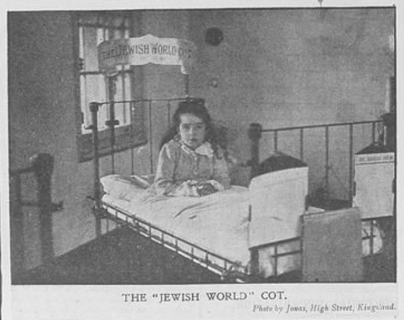 A young patient in the Jewish World Cot
